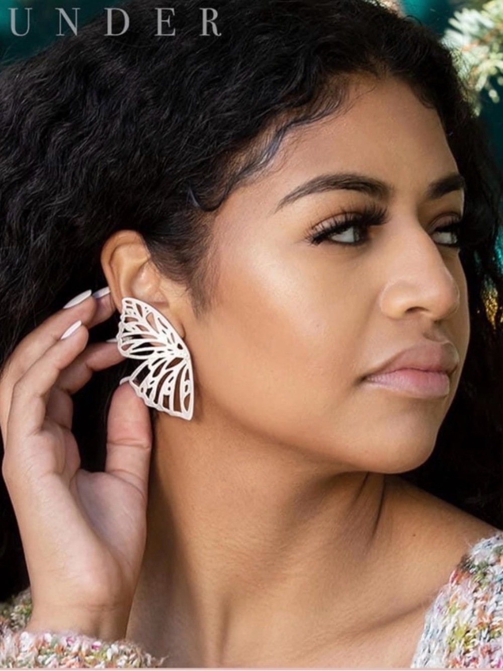 Plunder Design Jewelry Calliope Silver Butterfly Drop Earrings